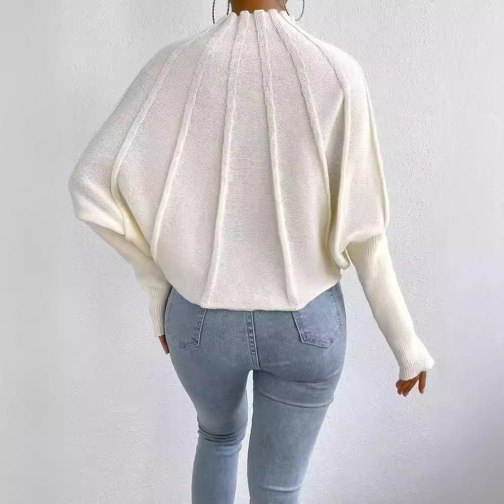 Damen Strickpullover mit hochgeschlossenem Kragen Drune