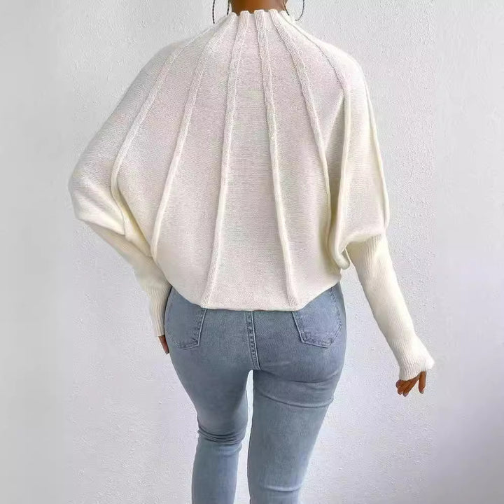 Damen Strickpullover mit hochgeschlossenem Kragen Drune
