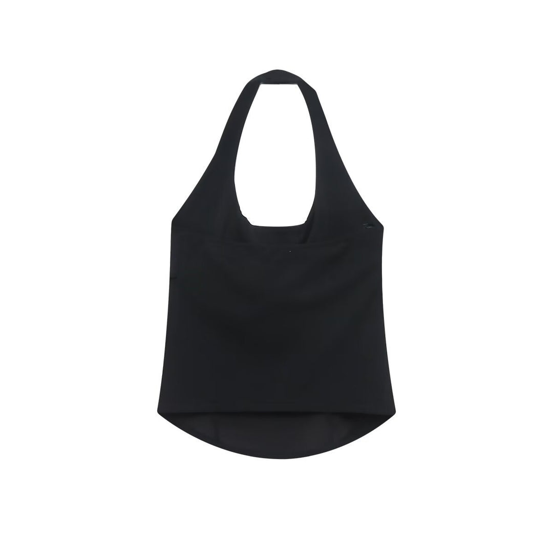 Damen elegantes Neckholder-Oberteil mit raffiniertem Knoten-Detail Drune