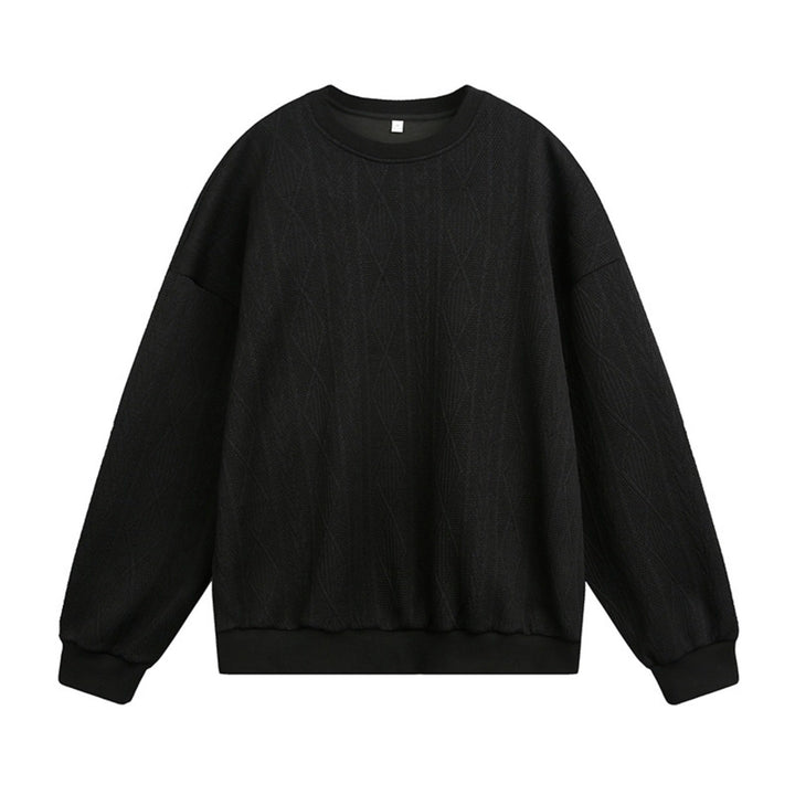 Unisex Oversize Kabelstrick-Sweatshirt mit feiner Zopfmusterstruktur Drune