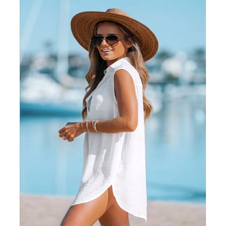 Damen Strandkleid mit leichter, luftiger Baumwolle Drune