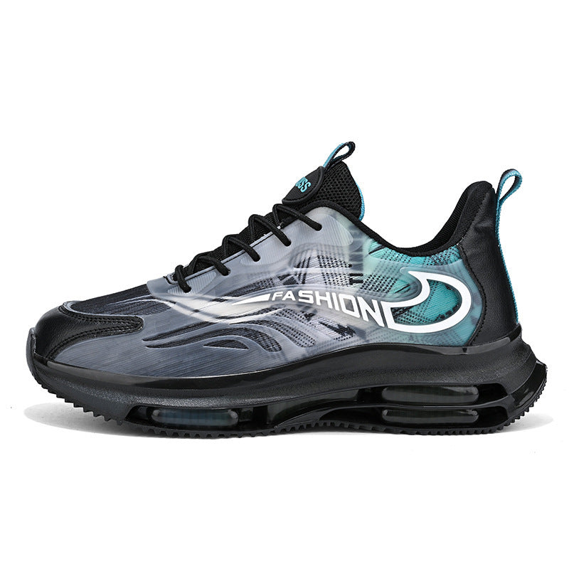 Herren sportlicher Luftkammersneaker mit transparentem TPU-Obermaterial, sichtbarer Luftkapsel und stoßdämpfender Plateausohle Drune