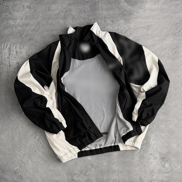 Unisex nan atmungsaktive leichte Wind- und Trainingsjacke mit Netzfutter, Stehkragen und elastischem Saum Drune