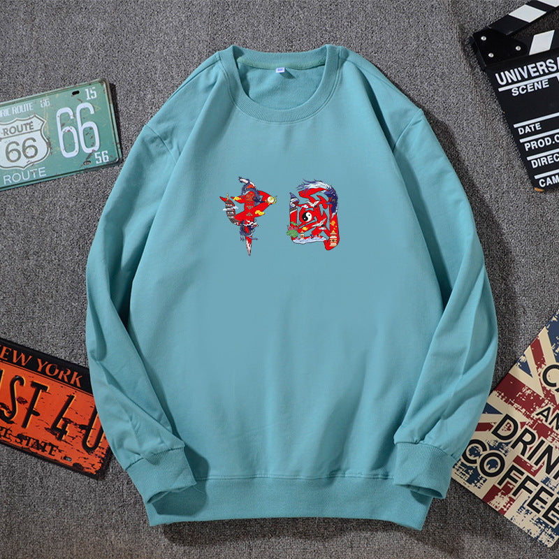 Unisex Oversize Sweatshirt mit Rundhalsausschnitt und dezenter Grafikapplikation Drune