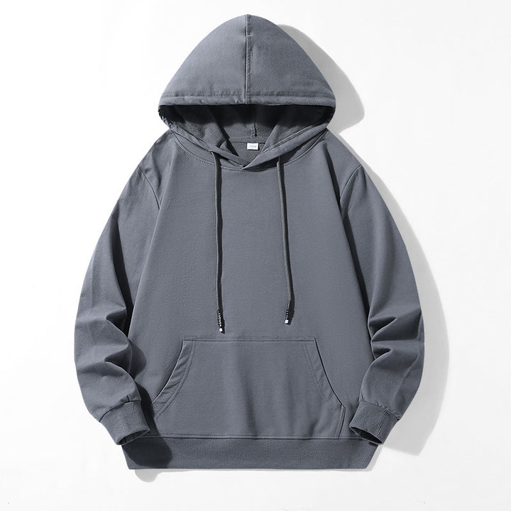 Unisex Oversize Kapuzenpullover aus schwerem Baumwollfleece mit Kängurutasche und verstellbarem Tunnelzug Drune