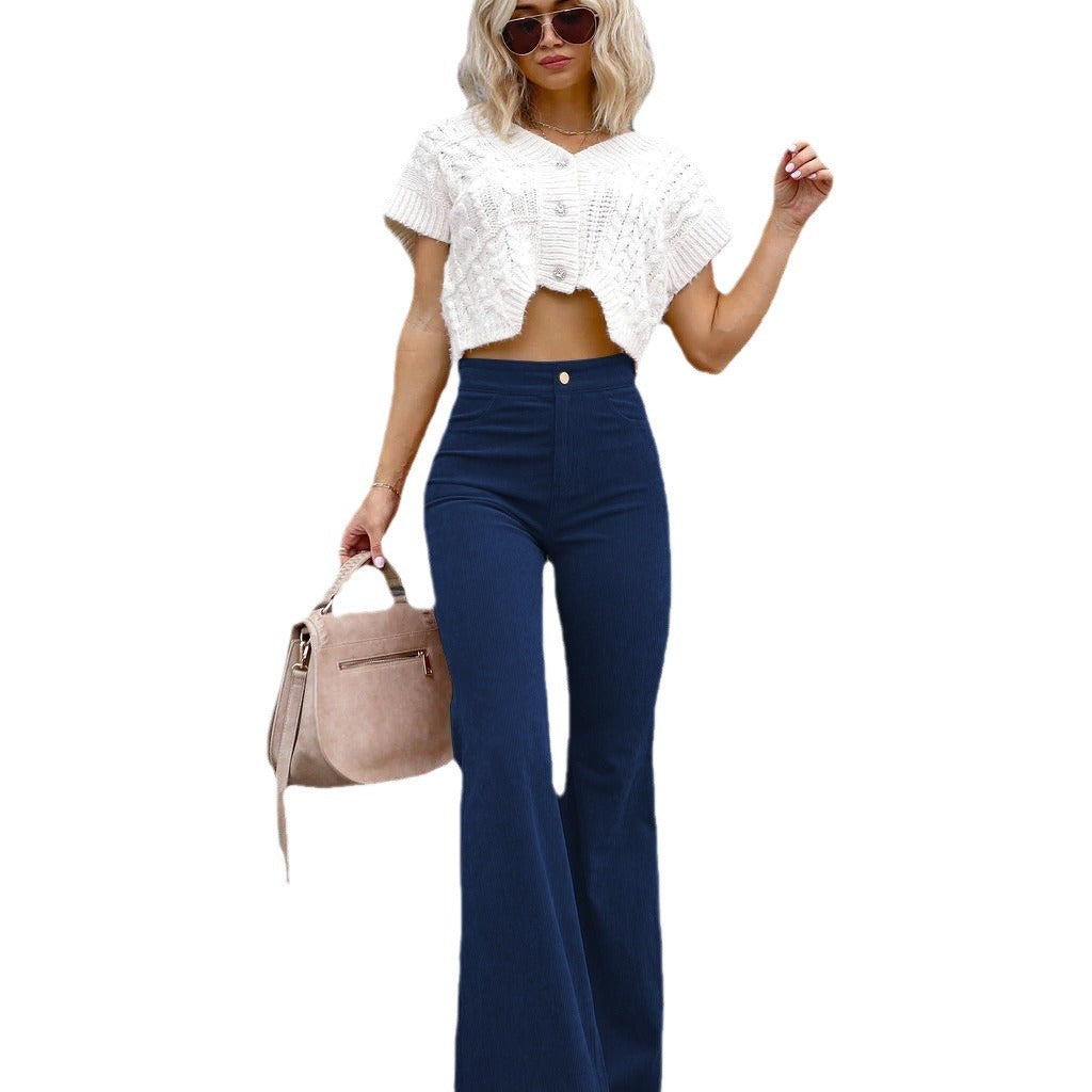 Damen Flared Jeans mit hohem Bund und tailliertem Schnitt Drune