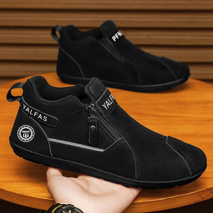 Herren Kurzschaft-Sneaker mit seitlichem Reißverschluss und gepolsterter Komfortsohle Drune