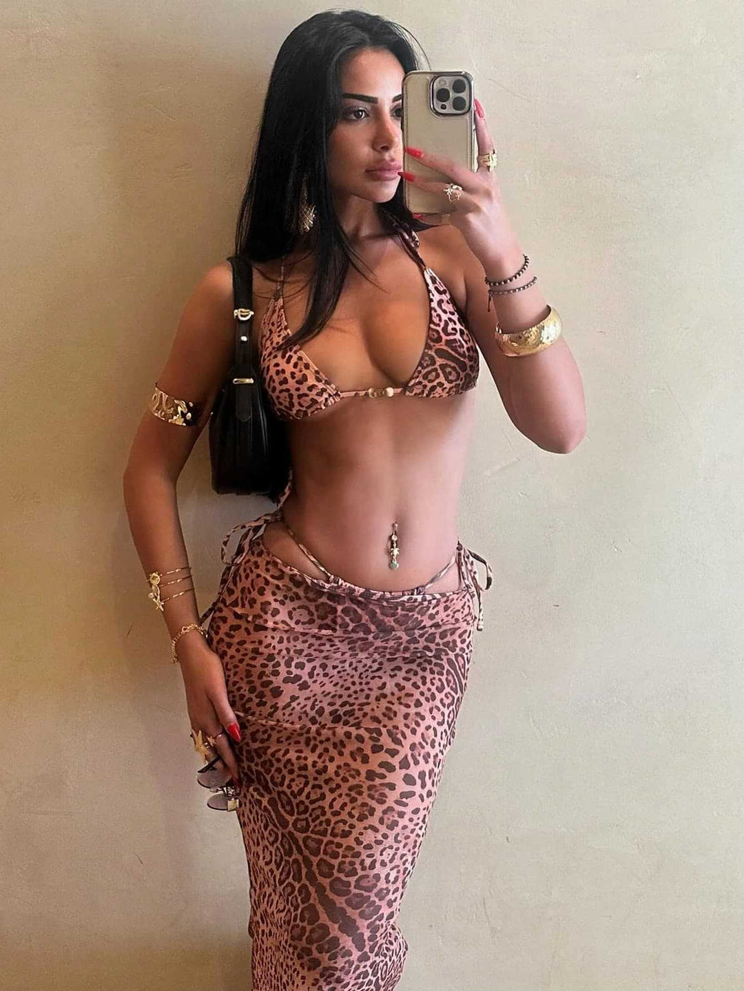 Damen Triangel-Bikini mit seitlichem Slip und verstellbaren Bändern Drune