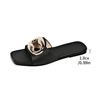 Damen elegante Riemchen-Sandalen mit funkelndem Schmuckelement Drune