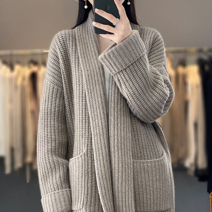 Damenmodischer Strickcardigan Drune
