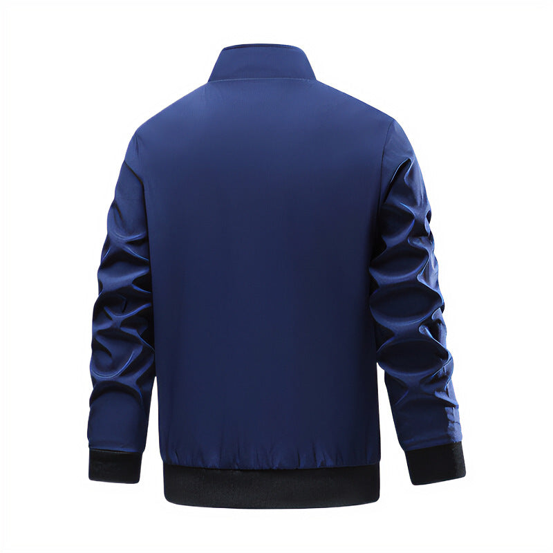 Herren Sportliche Übergangsjacke mit hochschließendem Kragen und seitlichen Reißverschlusstaschen Drune