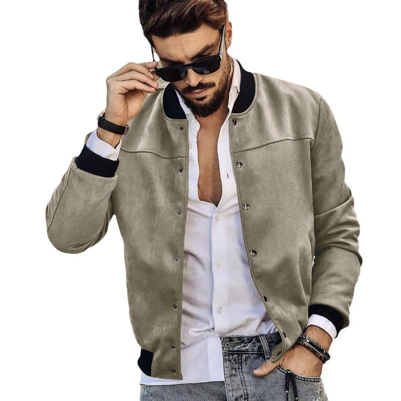 Herren modische Bomberjacke mit praktischen Taschen und elastischen Bündchen Drune