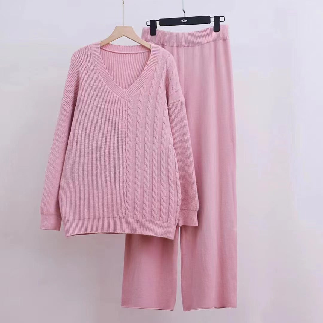 Damen Strickensemble mit feinem Zopfmuster und modernem Schnitt Drune
