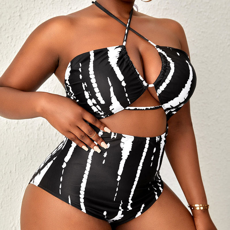 Damen Hoch taillierter Bikini mit raffiniertem Wickel-Design Drune