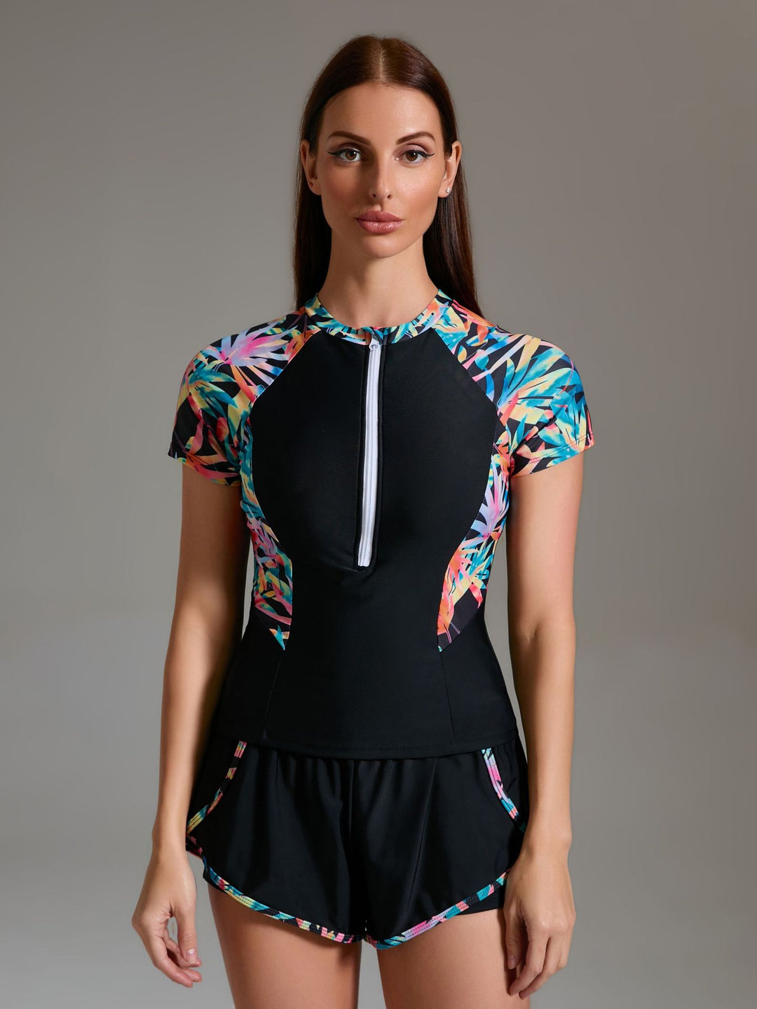 Damen Sportliches 2-in-1 Schwimmanzug Drune