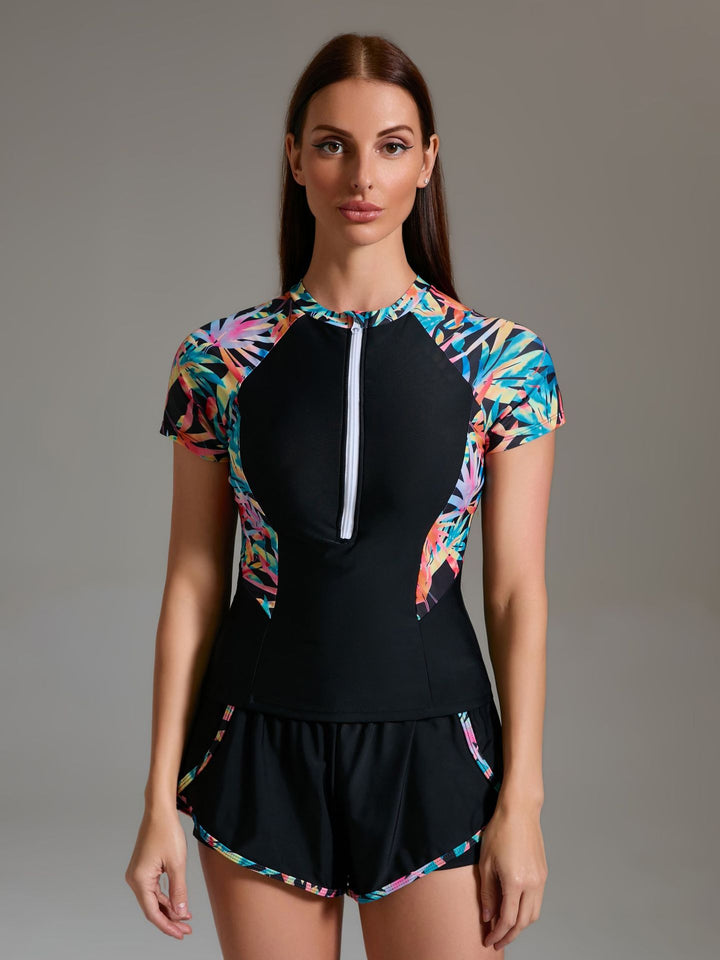 Damen Sportliches 2-in-1 Schwimmanzug Drune