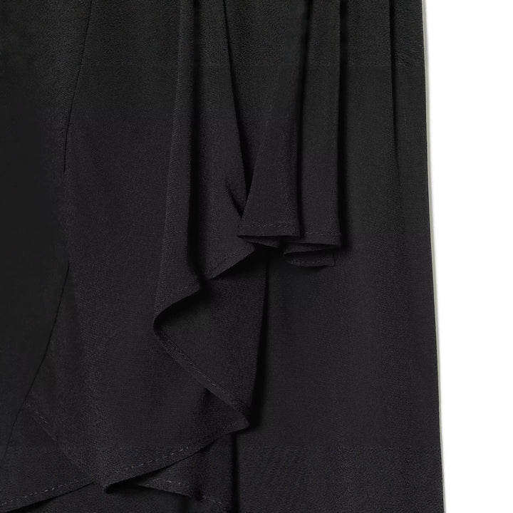 Damen Kurze Cape-Übergangsjacke mit Volantlagen und Stehkragen Drune