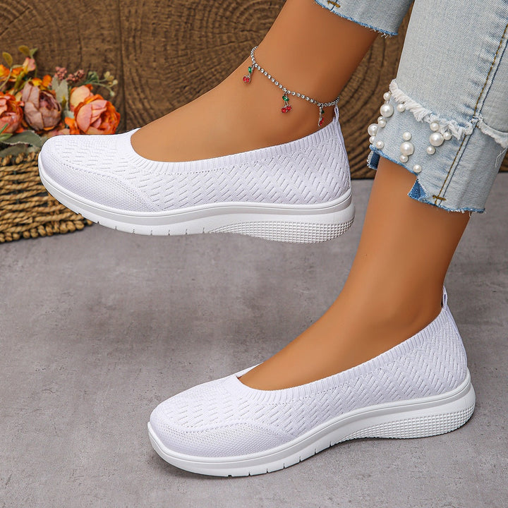 Damen Slip-On Freizeitschuhe mit atmungsaktivem Obermaterial Drune