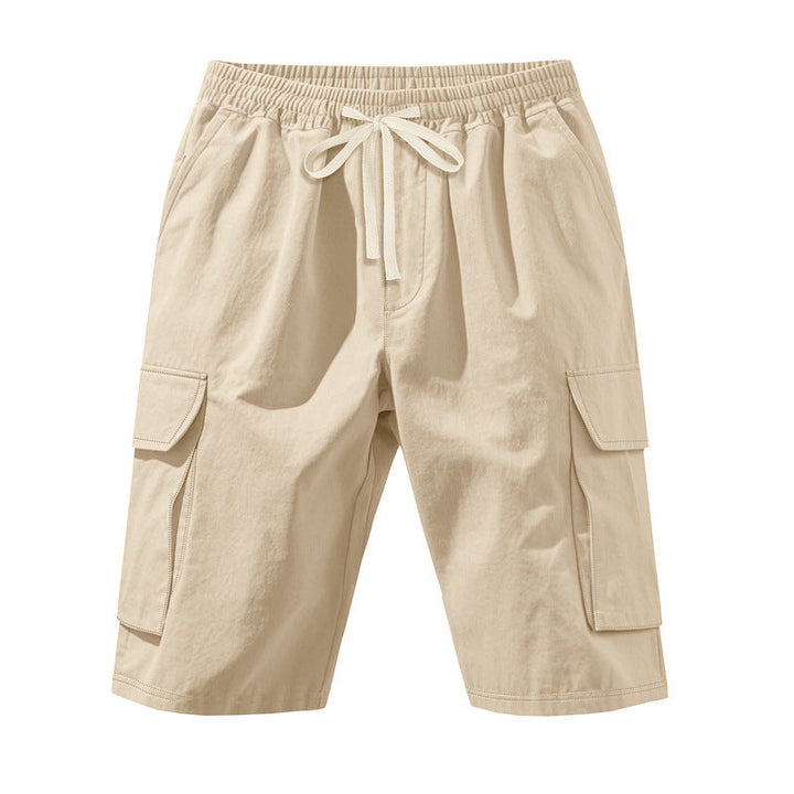 Herren nan knielange Utility-Shorts aus leichtem Baumwollmix mit elastischem Tunnelzugbund und aufgesetzten Klappentaschen Drune