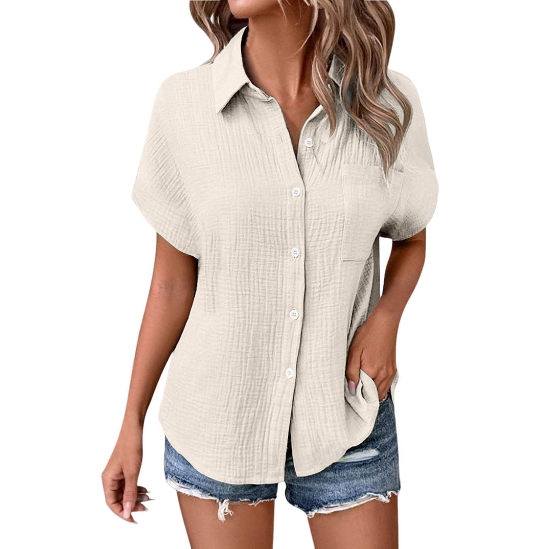 Damen lässige Knopfleistenbluse Drune