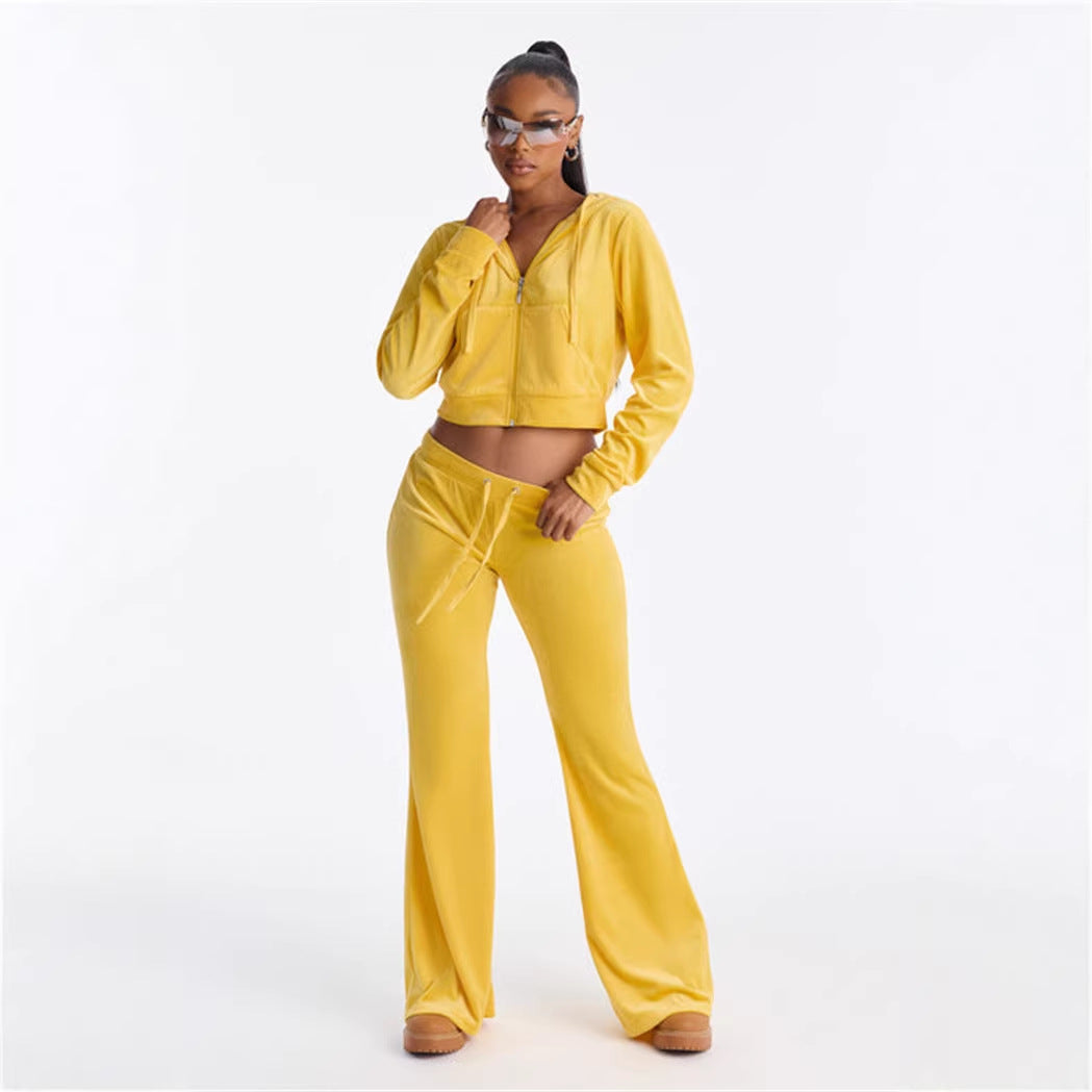 Damen cropped Kapuzenjacke mit stylischem Reißverschluss und praktischen Taschen