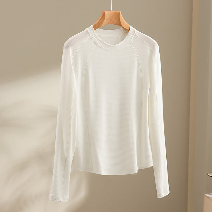 Damen Leichtes Longsleeve-Feinstrickshirt mit Raglanärmeln und Rundhalsausschnitt Drune