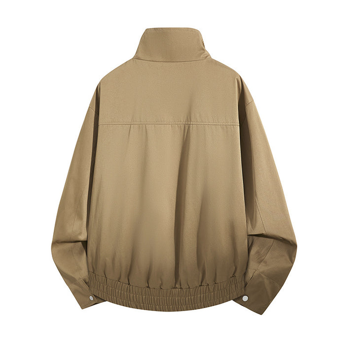 Herren Leichte Utility-Blousonjacke mit Stehkragen und elastischem Saum Drune