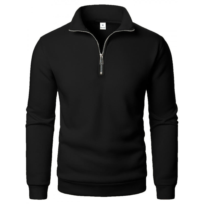 Herren Sportlicher Sweatpullover mit Stehkragen Drune