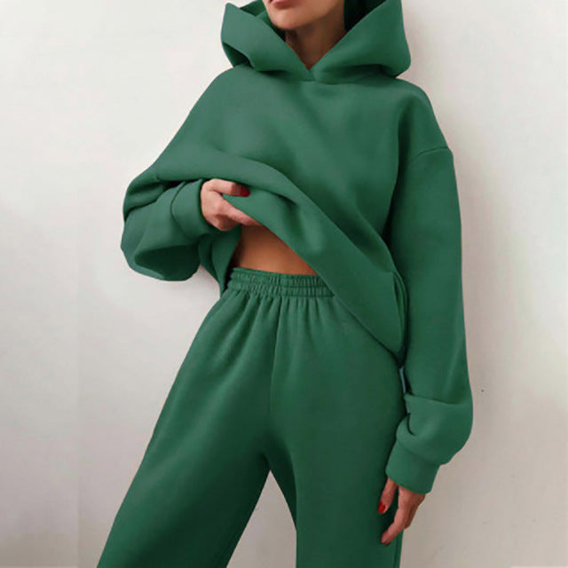 Damen Bequemes und stylisches Sweatshirt-Hosen-Set Drune