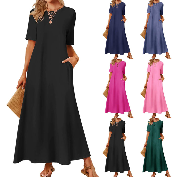 Damen Maxikleid mit lässigem Schnitt und praktischen Taschen Drune