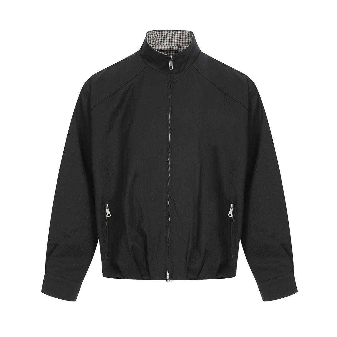 Herren Leichter Windbreaker‑Blouson mit Funnelkragen und verdeckten Reißverschlüssen Drune