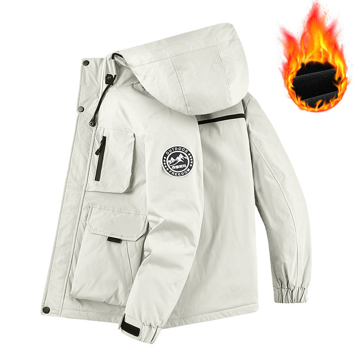 Herren Technischer Thermo-Parka mit Microfleece-Innenfutter und Utility-Taschen Drune