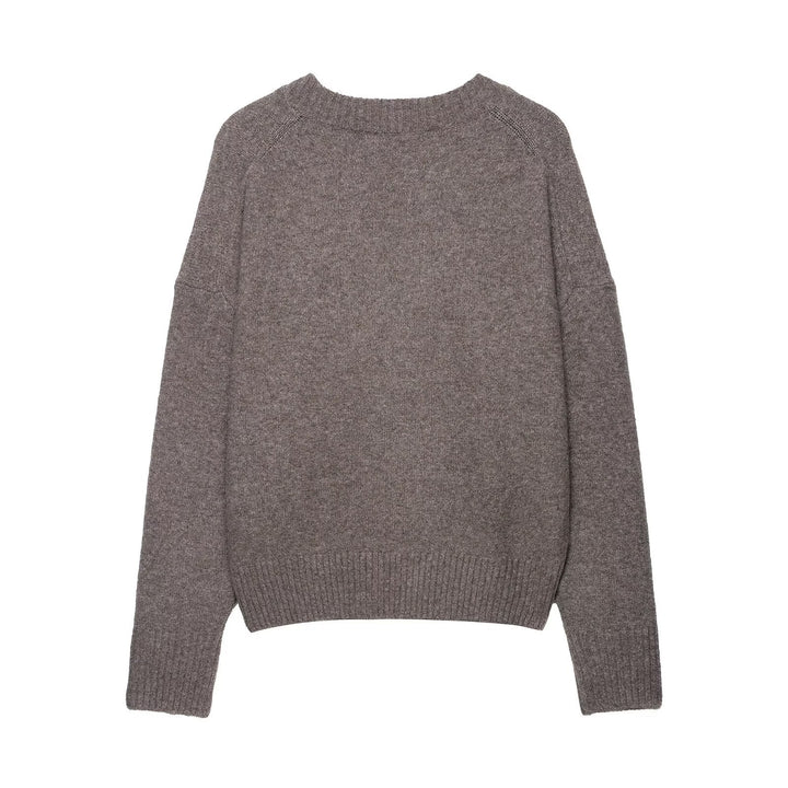 Damen kuscheliger V-Ausschnitt Pullover Drune