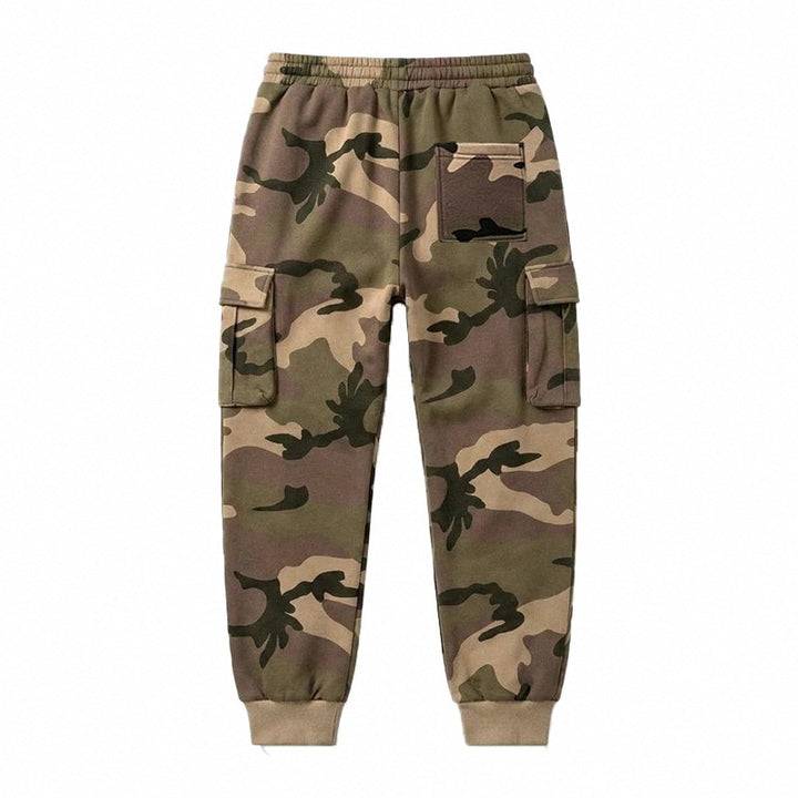 Herren Cargohose im Jogger-Stil mit elastischem Bund, Kordelzug und Mehrfachtaschen Drune