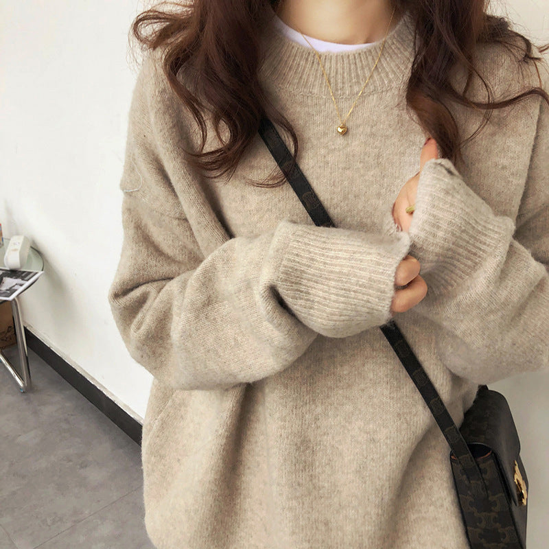 Damen Oversized Strickpullover Drune