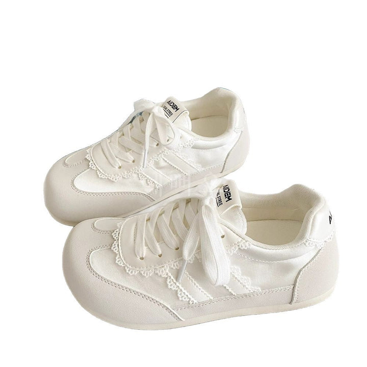 Damen Retro Sneaker mit Spitzen-Details Drune