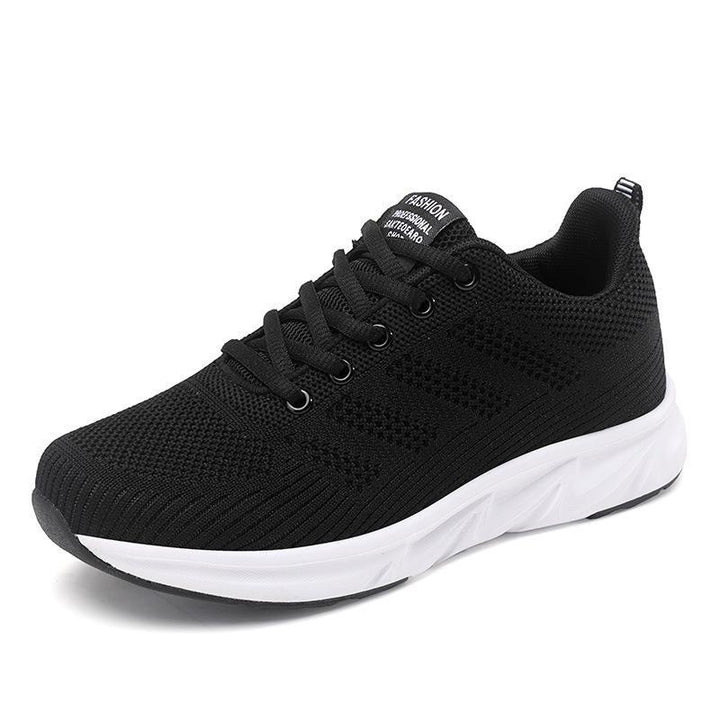 Damen nan leichtgewichtige atmungsaktive Strick-Laufschuhe mit viskoelastischer Einlegesohle und stoßdämpfender Zwischensohle Drune