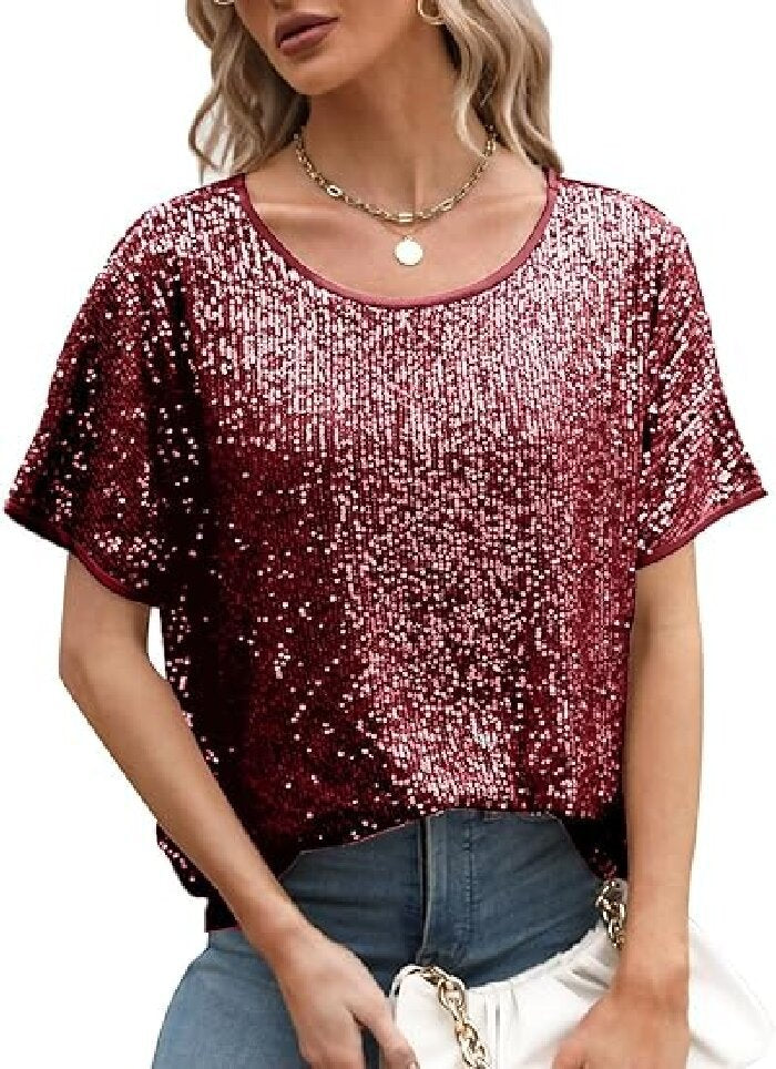 Damen Funktionsshirt mit eleganten Pailletten und lässigem Schnitt Drune