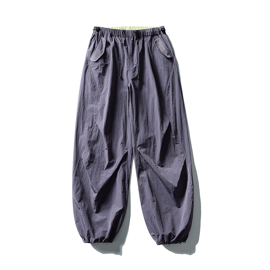 Unisex Weite Utility-Hose mit Ballon‑Silhouette, elastischem Tunnelzugbund und Bündchen Drune
