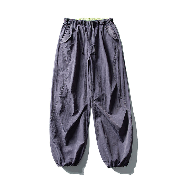 Unisex Weite Utility-Hose mit Ballon‑Silhouette, elastischem Tunnelzugbund und Bündchen Drune