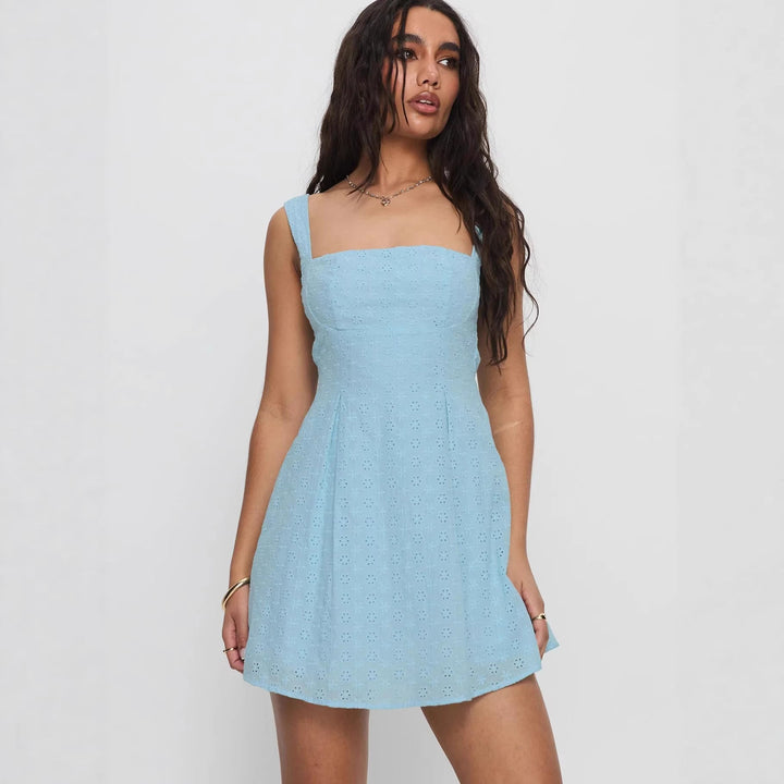 Damen Sommerliches Minikleid mit zauberhaftem Blütenmuster und verstellbaren Trägern Drune
