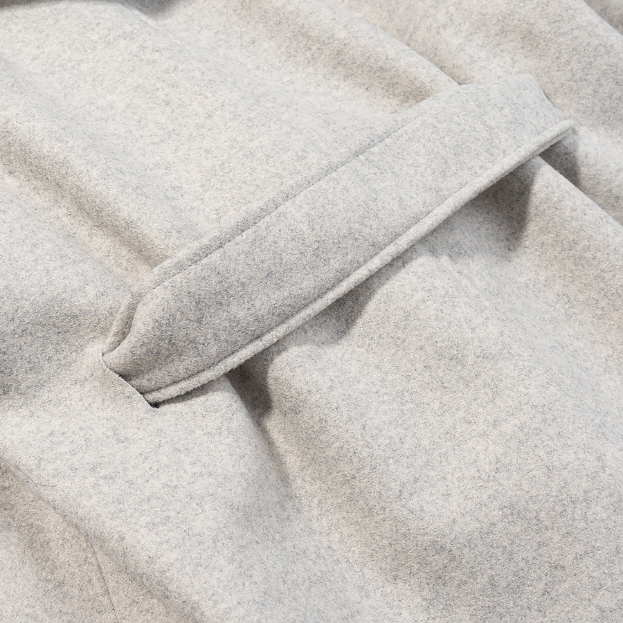 Damen Kurze Kapuzenjacke mit Kunstfellbesatz, Taschen und Taillenschleife Drune