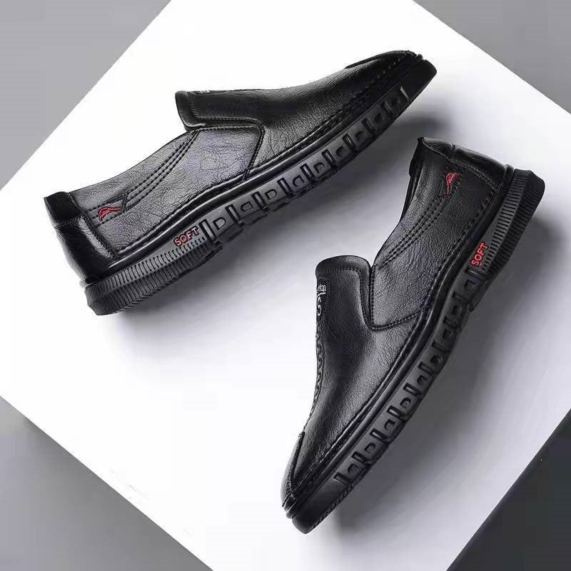 Herren Elegante Leder Slipper Drune
