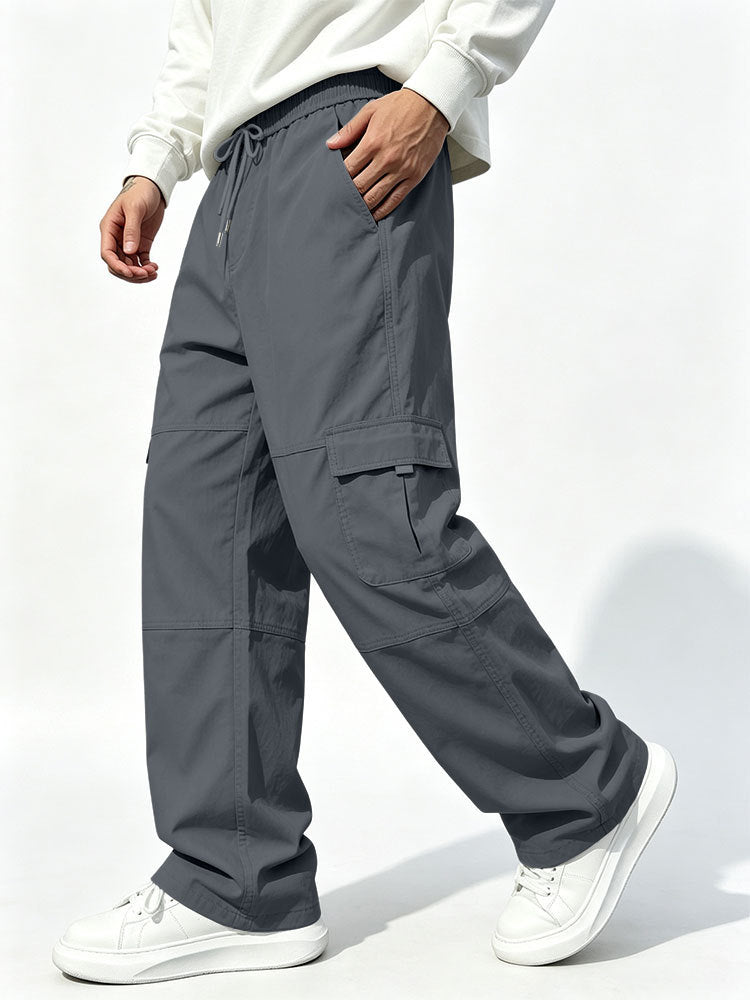 Herren Cargohose mit weitem Schnitt und elastischem Bund Drune