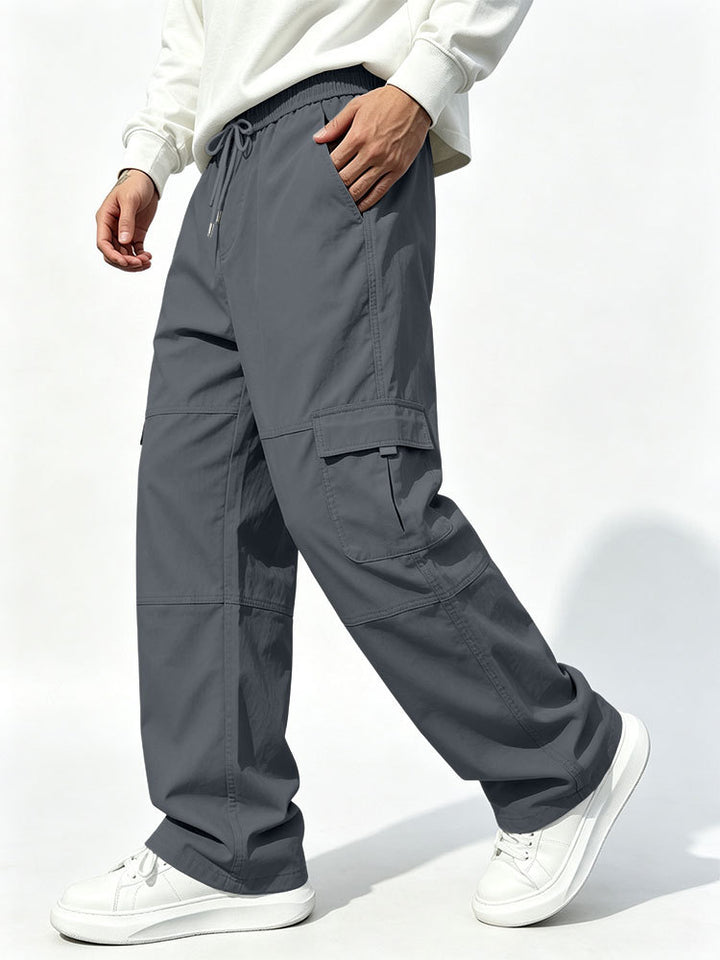 Herren Cargohose mit weitem Schnitt und elastischem Bund Drune