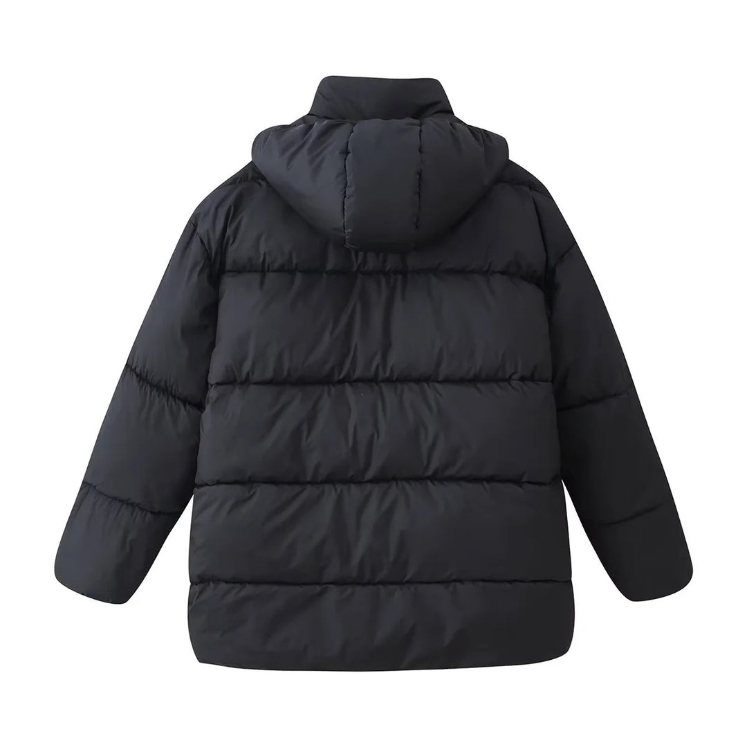Damen nan oversized Steppjacke mit Kapuze und wärmender Thermofütterung Drune