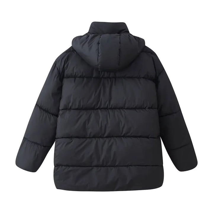 Damen nan oversized Steppjacke mit Kapuze und wärmender Thermofütterung Drune