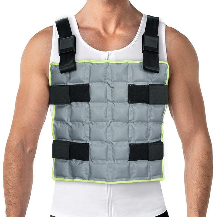 Unisex nan verstellbare Trainingsgewichtsweste mit modularen Gewichtstaschen, Klettfixierung und gepolsterten Schultergurten Drune