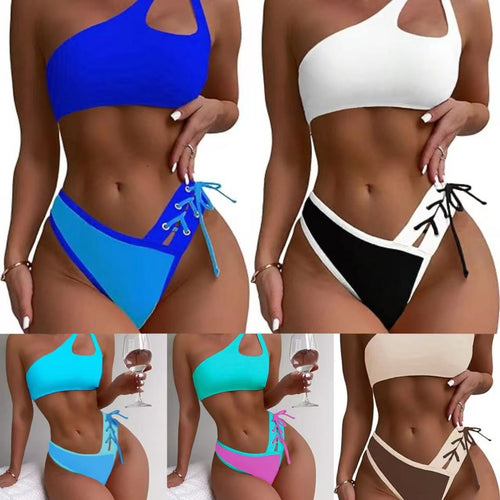 Damen Einseitiger Bikini mit trendigem Schnitt Drune