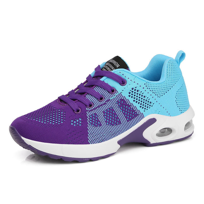 Damen atmungsaktive Strick-Sneaker mit Luftkammer-Zwischensohle und gepolstertem Einstieg Drune